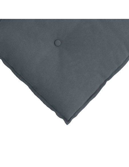 Cuscino per Schiena Grigio scuro 100 x 50 cm Tessuto in Cords