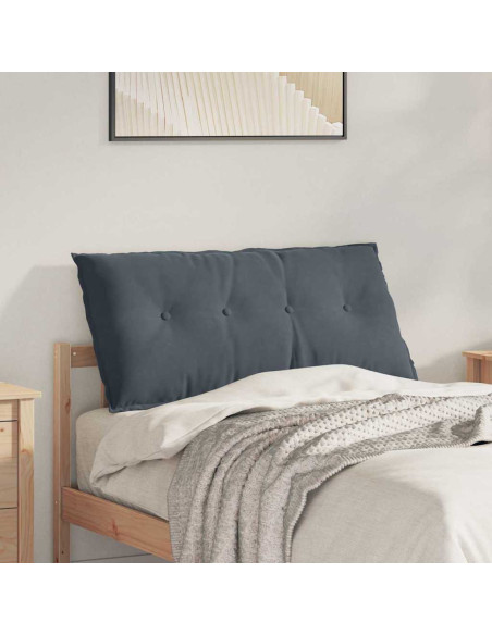 Cuscino per Schiena Grigio scuro 100 x 50 cm Tessuto in Cords