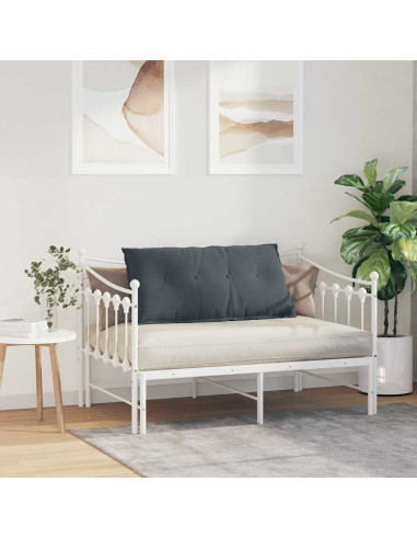 Cuscino per Schiena Grigio scuro 100 x 50 cm Tessuto in Cords