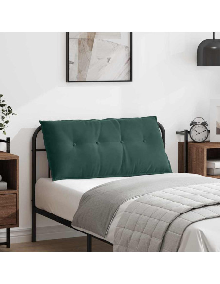 Cuscino per Schiena Verde Scuro 100 x 50 cm Tessuto in Cords