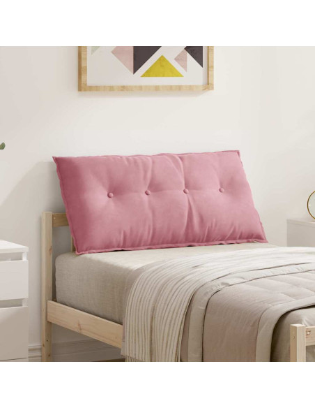 Cuscino per Schiena Rosa 100 x 50 cm Tessuto in Cords