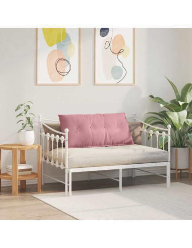 Cuscino per Schiena Rosa 100 x 50 cm Tessuto in Cords