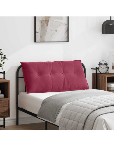 Cuscino per Schiena Rosso Vino 100 x 50 cm Tessuto in Cords