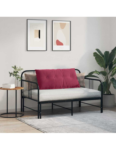 Cuscino per Schiena Rosso Vino 100 x 50 cm Tessuto in Cords