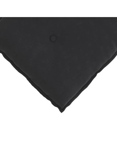 Cuscino per Schiena Nero 100 x 50 cm Tessuto in Cords