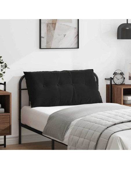 Cuscino per Schiena Nero 100 x 50 cm Tessuto in Cords