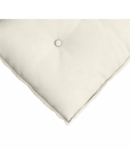 Cuscino per Schiena Crema 100 x 50 cm Tessuto in Cords