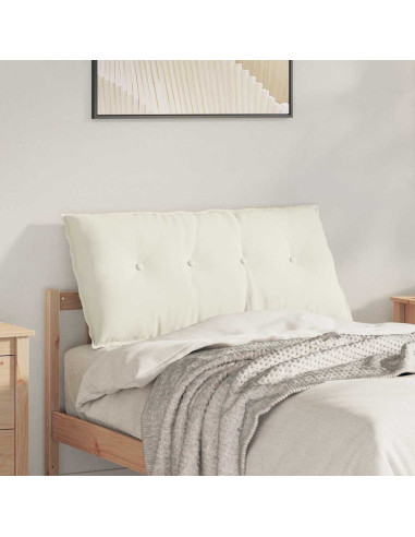 Cuscino per Schiena Crema 100 x 50 cm Tessuto in Cords