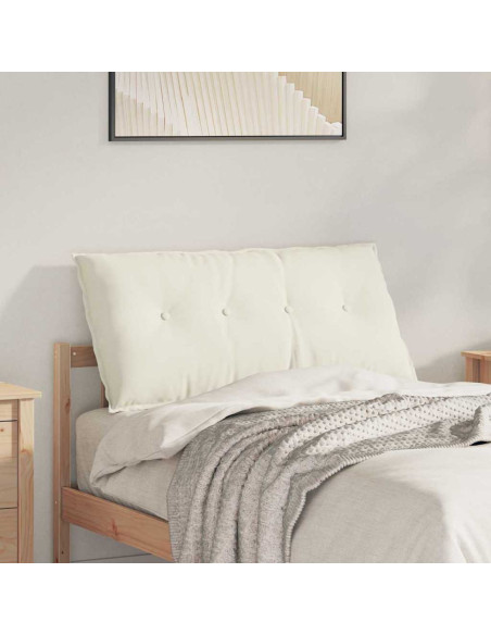 Cuscino per Schiena Crema 100 x 50 cm Tessuto in Cords