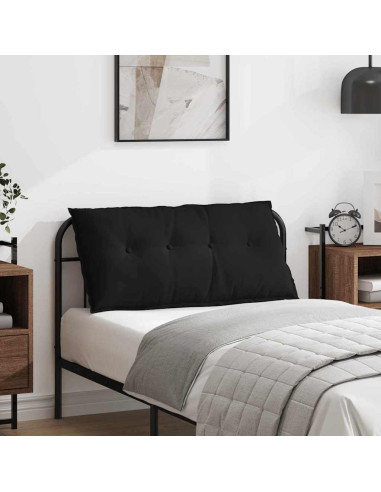 Cuscino per Schiena Nero 100 x 50 cm Tessuto in Microfibra