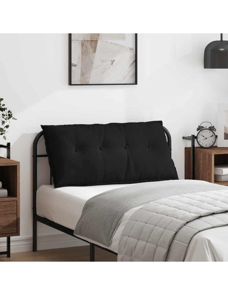 Cuscino per Schiena Nero 100 x 50 cm Tessuto in Microfibra