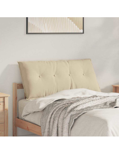 Cuscino per Schiena Crema 100 x 50 cm Tessuto in Microfibra