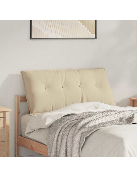 Cuscino per Schiena Crema 100 x 50 cm Tessuto in Microfibra