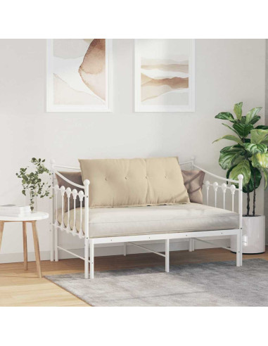 Cuscino per Schiena Crema 100 x 50 cm Tessuto in Microfibra