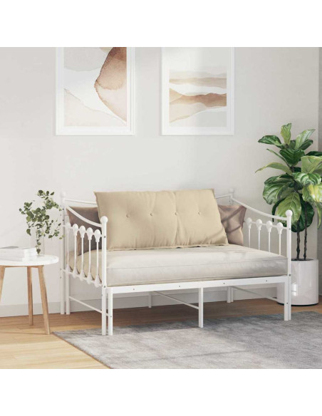 Cuscino per Schiena Crema 100 x 50 cm Tessuto in Microfibra