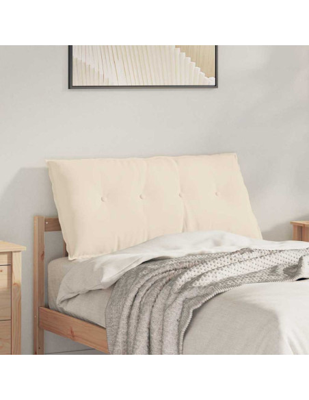 Cuscino per Schiena Beige 100 x 50 cm Tessuto in Microfibra