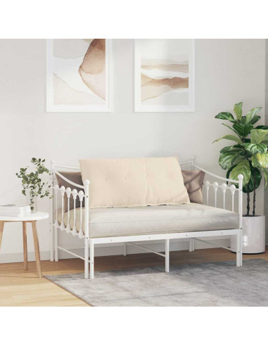 Cuscino per Schiena Beige 100 x 50 cm Tessuto in Microfibra