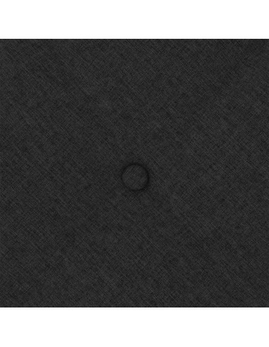 Cuscino per Schiena Nero 120 x 19 x 50 cm Tessuto