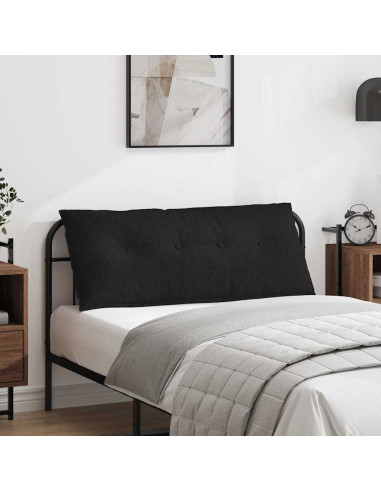 Cuscino per Schiena Nero 120 x 19 x 50 cm Tessuto