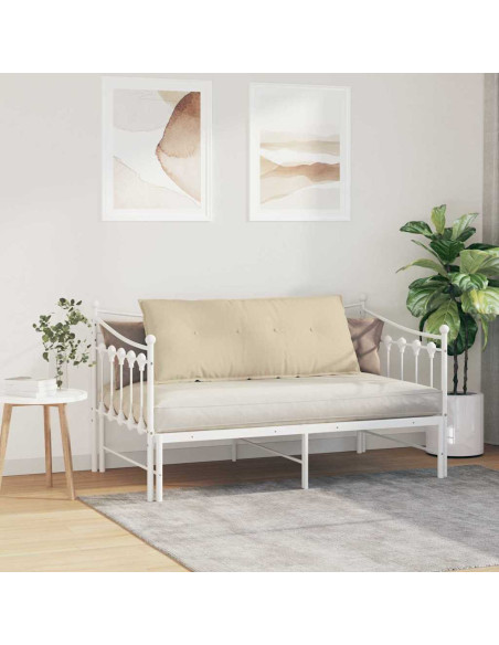 Cuscino per Schiena Crema 120 x 19 x 50 cm Tessuto