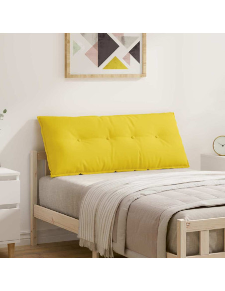 Cuscino per Schiena Giallo Chiaro 120 x 19 x 50 cm Tessuto