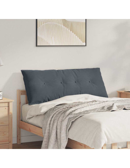 Cuscino per Schiena Grigio scuro 120 x 50 cm Tessuto in Cords
