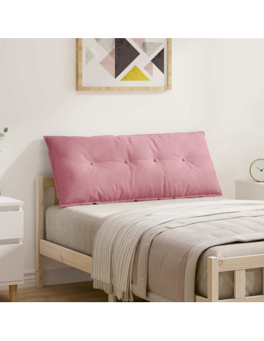Cuscino per Schiena Rosa 120 x 50 cm Tessuto in Cords