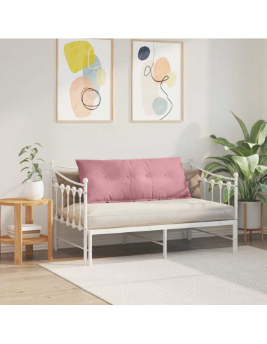 Cuscino per Schiena Rosa 120 x 50 cm Tessuto in Cords