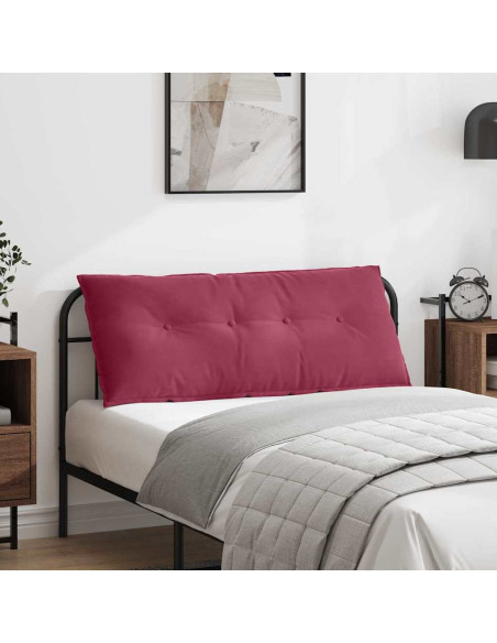 Cuscino per Schiena Rosso Vino 120 x 50 cm Tessuto in Cords