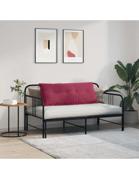 Cuscino per Schiena Rosso Vino 120 x 50 cm Tessuto in Cords