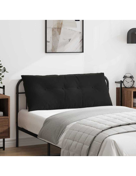 Cuscino per Schiena Nero 120 x 50 cm Tessuto in Cords