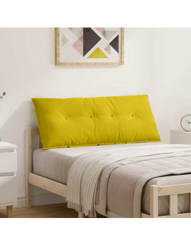 Cuscino per Schiena Giallo 120 x 50 cm Tessuto in Cords