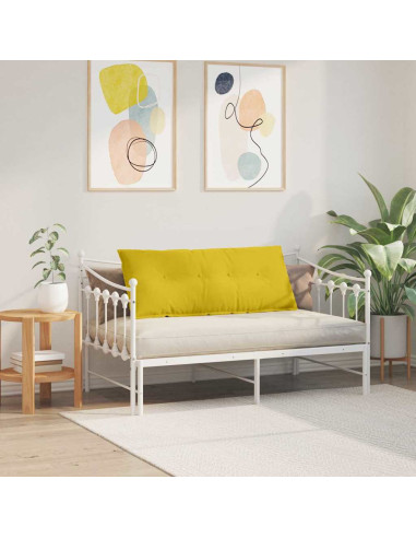 Cuscino per Schiena Giallo 120 x 50 cm Tessuto in Cords