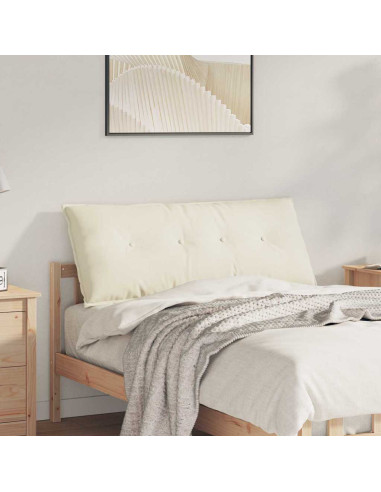 Cuscino per Schiena Crema 120 x 50 cm Tessuto in Cords