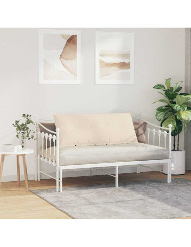 Cuscino per Schiena Beige 120 x 50 cm Tessuto in Microfibra