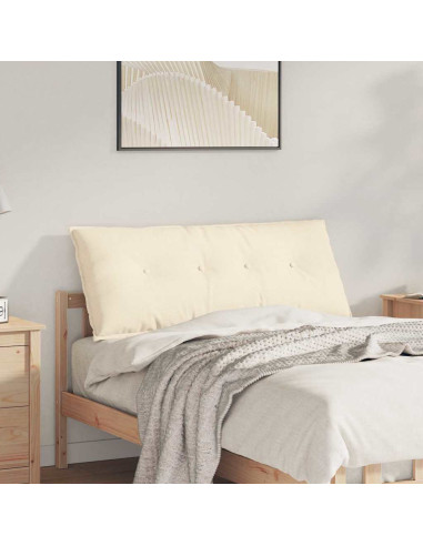 Cuscino per Schiena Crema 120 x 50 cm Tessuto in Cords