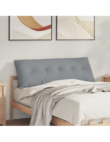 Cuscino per Schiena Grigio chiaro 140 x 19 x 50 cm Tessuto