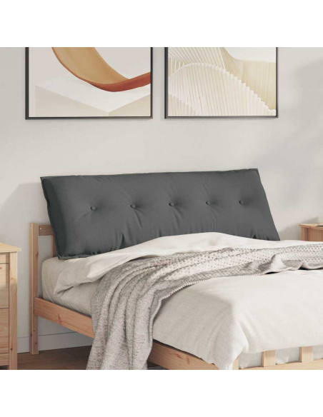 Cuscino per Schiena Grigio scuro 140 x 19 x 50 cm Tessuto