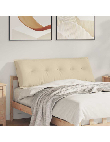 Cuscino per Schiena Crema 140 x 19 x 50 cm Tessuto