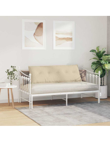 Cuscino per Schiena Crema 140 x 19 x 50 cm Tessuto