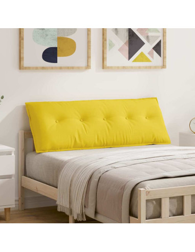 Cuscino per Schiena Giallo Chiaro 140 x 19 x 50 cm Tessuto