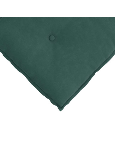 Cuscino per Schiena Verde Scuro 140 x 50 cm Tessuto in Cords