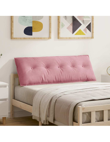 Cuscino per Schiena Rosa 140 x 50 cm Tessuto in Cords