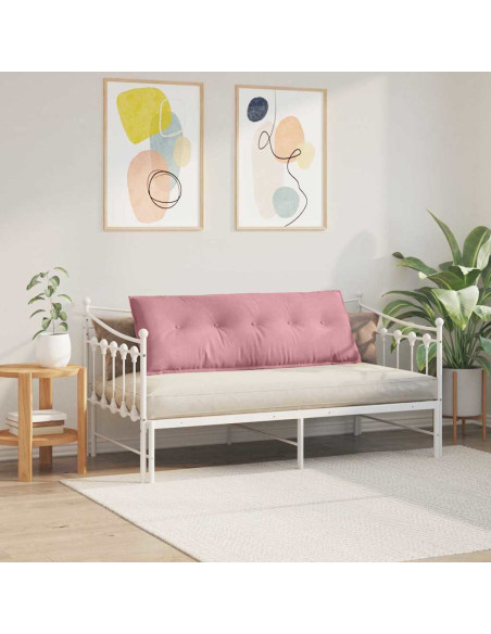 Cuscino per Schiena Rosa 140 x 50 cm Tessuto in Cords