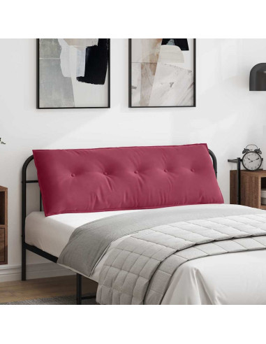 Cuscino per Schiena Rosso Vino 140 x 50 cm Tessuto in Cords