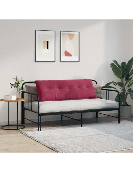 Cuscino per Schiena Rosso Vino 140 x 50 cm Tessuto in Cords