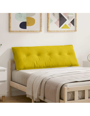 Cuscino per Schiena Giallo 140 x 50 cm Tessuto in Cords