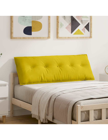 Cuscino per Schiena Giallo 140 x 50 cm Tessuto in Cords