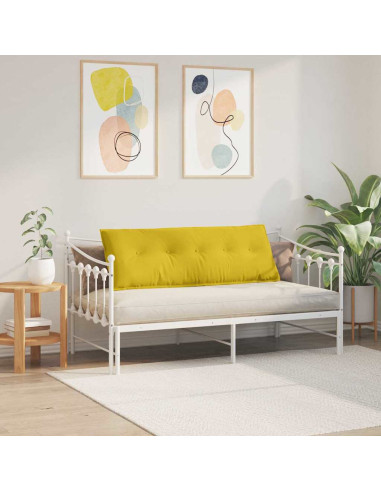 Cuscino per Schiena Giallo 140 x 50 cm Tessuto in Cords