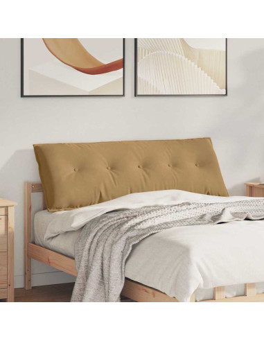 Cuscino per Schiena Marrone 140 x 50 cm Tessuto in Cords